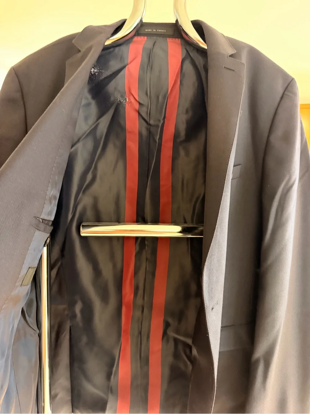 Hugo Boss Black Two-Button Sport Coat with Gold Buttons 44R
